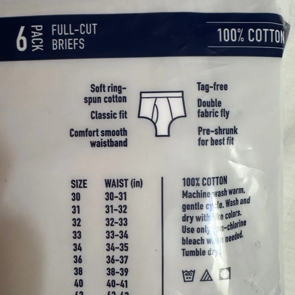 Stafford 6 Men’s White Briefs Premium Comfort Underwear‎ NEW Size 42